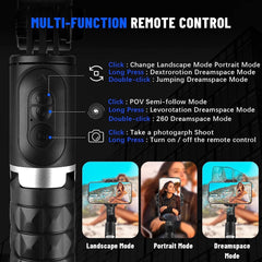 Q18 Mobile Phone Selfie Stick – Anti-Shake Hand-Held Single-Axis Gimbal Stabilizer with Fill Light for Live Broadcast