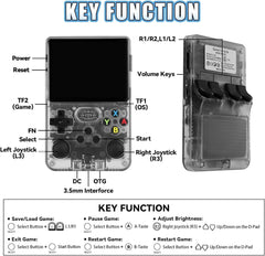 R36S Retro Handheld Game Console. 3.5" IPS, 64GB, 40,000+ classic games. Open-source ARKOS, 3500mAh battery for long play.