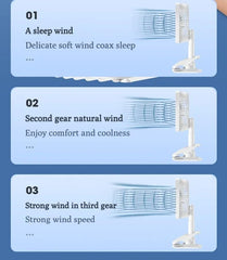 Handheld Rechargeable USB Portable Fan – Wearable Electric Neck Air Cooler | Foldable Mini Fan