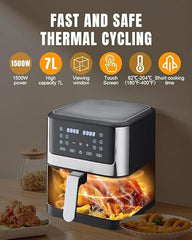 Smart Air Fryer – 1500W with Visible Cooking Window, Removable Basket, and Precise Timer & Temperature Control