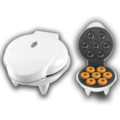 MST-211B Electric Mini Donut Maker - 7 Donut Capacity, Non-Stick & Double-Sided Heating for Quick Breakfasts & Snacks