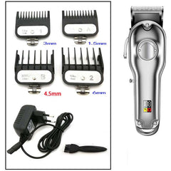 Professional Hair Clipper for Men - Cordless Rechargeable Grooming Kit with T Blade Trimmer, 6 Guide Combs, Beard Trimmer, Barber Haircut Tool