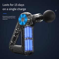 Rechargeable Electric Muscle Massager - Portable Cordless Massage Gun for Body & Head, Intense Percussion Therapy