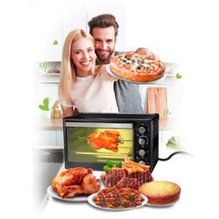 55L Electric Countertop Oven OE-1419 w/ Rotisserie & Convection - Auto Shut-Off, Stainless Steel Heating for Baking/Toasting/Broiling