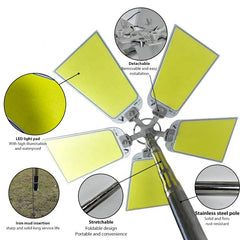 360° LED Camping Light | Adjustable Fishing Rod LED Light with RF Control | 12V Multifunction Outdoor Lamp for Car