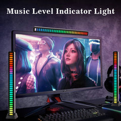 32-Bit RGB Music Rhythm Light - Sound-Activated LED with Tripod Stand, Voice Control, 3D Effects for Parties & Home Decor
