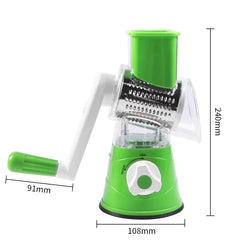 3-in-1 Manual Rotary Vegetable Drum Cutter | Multi-Purpose Slicer, Shredder, and Grater | Efficient Kitchen Tool for Fruits and Vegetables
