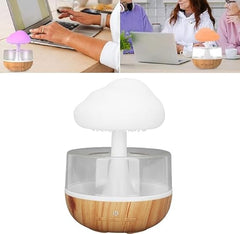 Rain Cloud Humidifier | Portable Mini 450ml Cool Mist Humidifier | USB Personal Desktop Humidifier with 7 LED Lights for Baby Bedroom, Travel, Office & Home