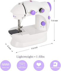 Beginner-Friendly Mini Electric Sewing Machine – Portable, Dual-Speed Crafting and Mending