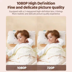 Smart WiFi Baby Monitor - No Glow Night Vision Camera with Bluetooth Remote, 360° Coverage for Child Safety