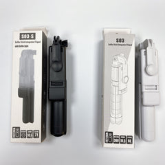 Selfie Stick Tripod with Wireless Remote & 360° Rotation, Mini Extendable Selfie Stick Stand Holder with LED Fill Light, Perfect Compitable for iPhone & Android Smartphones, Compact & Portable for Travel, Vlogging, and Live Streaming