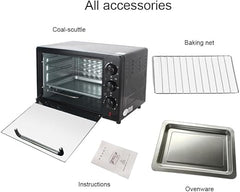 25L Electric Oven – Compact Countertop Oven with Even Heat Distribution, Timer, Baking Tray & Wire Rack for Baking, Roasting & Grilling