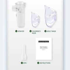 GK-101 Portable Mini Vaporizer. 3-mode handheld nebulizer & cool mist inhaler for adults & kids. Includes travel storage bag.