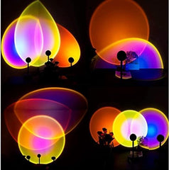 180° Rotatable & USB Rechargeable Sunset Light Projector | LED Night Light for Kids and Adults | Create a Relaxing Atmosphere