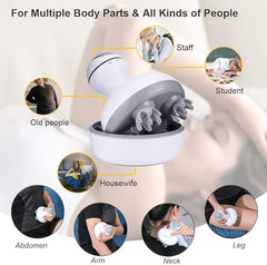 Smart 4D Head Massager | Electric Scalp Massager with 4 Heads & 84 Nodes | Stimulates Hair Growth, Stress Relief & Full-Body Relaxation