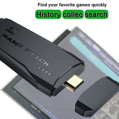 Retro Game Stick Lite - Plug & Play Console with 20,000+ Games, Dual 2.4G Wireless Controllers, 64G Storage (HDMI Ready)