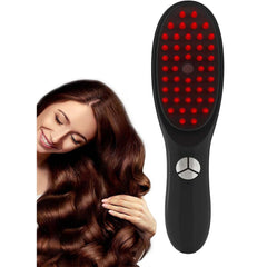 Electric Scalp Massage Comb - LED Light, 3 Vibration Modes, Rechargeable Hair Growth & Stress Relief Tool