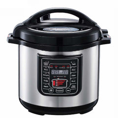 6L Smart Digital Pressure Cooker - Non-Stick, Multi-Function Electric Rice Cooker with Microwave & Stainless Steel Design