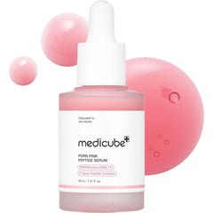 Medicube PDRN Pink Peptide Serum with Niacinamide for firming, hydrating & brightening skin tone. Korean glow serum.