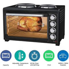 OE-1415 35L Electric Oven Toaster Grill - 6-in-1 Countertop Oven with Convection, Rotisserie & Pizza Function