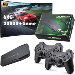 Retro Game Stick Lite - Plug & Play Console with 20,000+ Games, Dual 2.4G Wireless Controllers, 64G Storage (HDMI Ready)