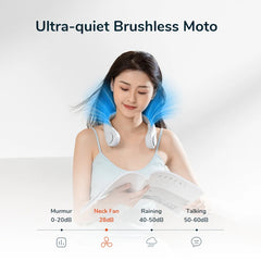 Mini Neck Fan - Bladeless Rechargeable Personal Cooler, 3-Speed Portable Air Circulator for Outdoor/Sports/Summer, Hands-Free Design