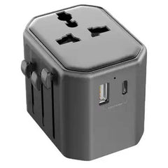 Universal Travel Adapter - All-in-One International Power Adapter with UK/US/AUS/EU Plugs & 4 USB Ports, Portable Outlet Charger Converter for Smartphones, Tablets, and More