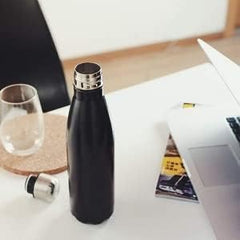 Stainless Steel Double Wall Cola Water Bottle | Maroon, 500ml | Keeps Hot & Cold up to 4 Hours | (Black-05)