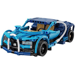 Classic Pull Back Super Sports Car DIY Bricks Set. Buildable racing car toy with pull-back motor for kids. 200+ pieces.
