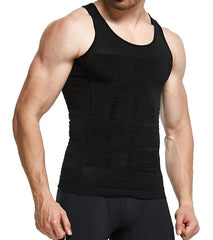 Men’s Slimming Body Shaper Compression Shirt - Abdomen Slimming Vest, Tummy Control Waist Shaper, Comfortable Undershirt for Chest and Stomach Slimming