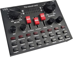 V8S Live Streaming Sound Adapter – Multi-Function High Sound Quality Phone Lap Microphone Compatible Adapter