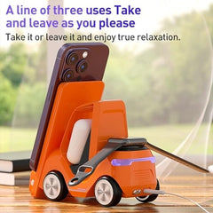 T20 Multifunctional Wireless Charging Station – 5-in-1 Fast Charger with Alarm Clock, Multi-Device Compatibility (Multi)