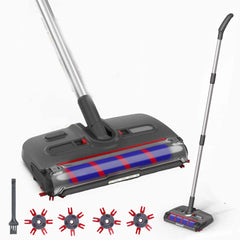 Wireless Electric Sweeper Carpet Cleaner - Handheld Portable Floor Cleaning Machine with Rotating Mop for Household Use