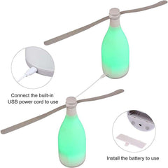 2-in-1 Fly Repellent Fan - USB Table Fan with Light for Indoor/Outdoor Use, Eco-Friendly Mosquito & Insect Deterrent