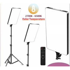RL-19 Inch LED Panel Soft Light with LED Stand | 100W Ultra Bright Video Light for Photography & Tripod Setup | Adjustable Color & Brightness
