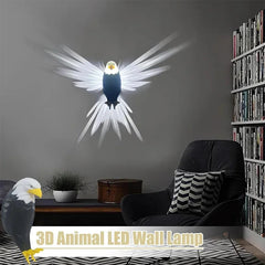 3D Bald Eagle Wall Night Light - Wings of Light, Realistic Wing-Shaped LED Decoration for Bedroom, Living Room, Study