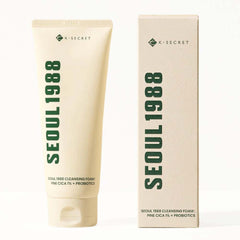 KSECRET SEOUL Pine Cica 1% + Probiotics Cleansing Foam. Soothing Korean face wash for sensitive skin. 150ml.