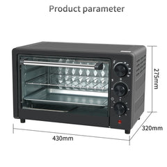 18L Multifunction Toaster Oven - Convection Pizza Maker, 6-in-1 Electric Oven for Baking, Roasting & Toasting