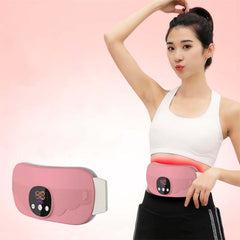 Smart Menstrual Heating Pad - 4-Gear Constant Temperature Abdominal Massager with Vibration, Warm Palace Belt for Women (Pink-Colour)