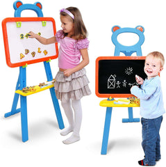 Kids' Art Station – 3-in-1 Adjustable Easel with Dry Erase, Magnetic Board, and Chalkboard Features