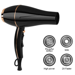NUSHI NS-2204 Professional Hair Dryer 3000W ultra-powerful motor for fastest drying. Ionic technology for salon results.
