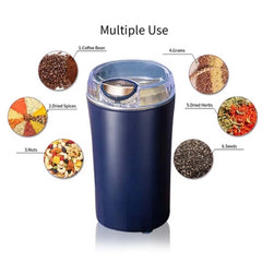 Small Stainless Steel Coffee Grinder - Powerful Electric Spice & Coffee Bean Grinder for Home, Compact & Multi-Purpose