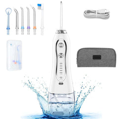 Portable Dental Water Flosser | 300ml White Edition | Advanced Oral Care
