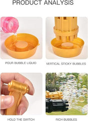 8-Hole Automatic Bubble Toy | Summer Outdoor Electric Bubble Machine for Kids | Endless Bubble Fun for Playtime