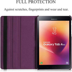 360° Rotating PU Leather Cover Compitable for Galaxy Tab A 8.0" 2017 Case - w/Auto Wake/Sleep for SM-T380/T385 (Multi)