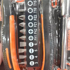 12-Piece Tool Kit | Compact Screwdriver Tool Set with Pliers, Wrenches, and Bits | Versatile DIY Maintenance Set for Home, Car, and Office