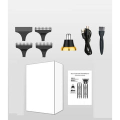 3-in-1 Rechargeable Men's Grooming Kit - Anti-Pinch System, T-Blade, USB Type-C Charging, High-Performance Grooming Tool