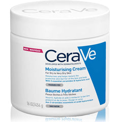 CeraVe Moisturizing Cream 454g - Hyaluronic Acid & Ceramides for Dry Skin, Face & Body Moisturizer, Fragrance-Free