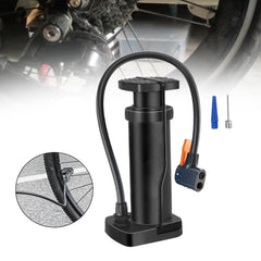 Portable Mini Foot Pump for Bikes, Motorcycles, and Electric Cars | High-Pressure Aluminum Alloy Air Inflator with Foot Pedal | Compact and Durable Design | Ideal for Bicycles, Motorcycles, and Outdoor Use