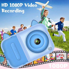 Kids Instant Print Camera - 1080P Digital Camera for Children 3-12 with Photo Papers (Blue, No Card Included)